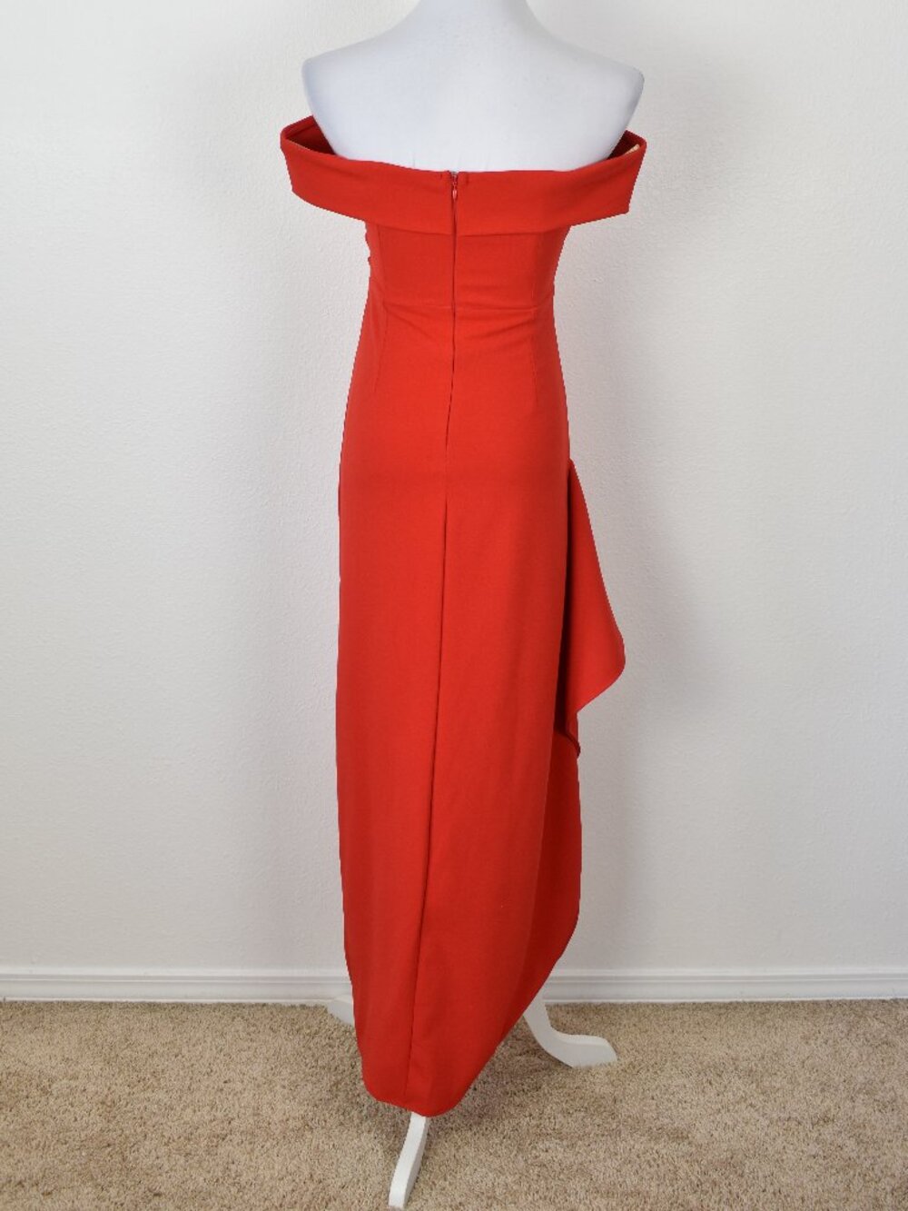 Saints & Secrets Cha Cha Off Shoulder Thigh Split Maxi Dress Red - S - Picture 6 of 10